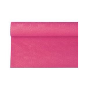 PAPSTAR, Tafelkleed papier met damastprint 6 m x 1,2 m fuchsia - roze Papier 4002911977620