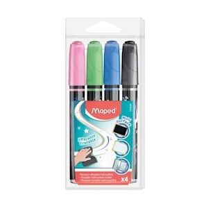 Maped krijtmarker, etui met 4 stuks in geassorteerde kleuren - 3154147435489