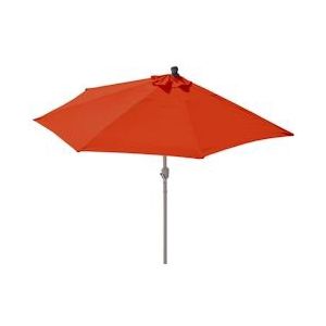 Mendler Parla halfronde parasol, balkonparasol, UV 50+ polyester/aluminium 3kg ~ 300cm terracotta zonder voet - oranje Textiel 35124