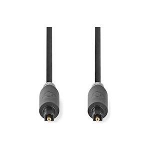 Nedis Optische Audiokabel - TosLink Male - TosLink Male - 1.00 m - Rond - PVC - Antraciet - Doos - 5412810265152