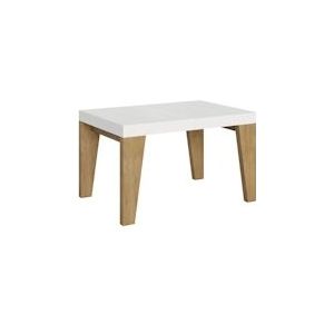 Itamoby Uitschuifbare tafel 90x130/390 cm Naxy Mix Wit essenblad Natuurlijke eiken poten - 8050598046241