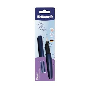 Pelikan Twist vulpen, op blister, donkerblauw (Night Breeze) - 4012700820136