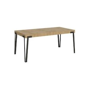 Itamoby Uitschuifbare tafel 90x180/284 cm Structuur Rio Eiken naturel antraciet - VE180TARIO284-QN-AN