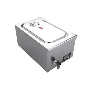 METRO Professional Sous Vide kooktoestel GSV1700, roestvrij staal, 36 x 62 x 30 cm, 24 liter, deksel met verzegeling - zilver Roestvrij staal 4337255711303