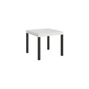 Itamoby Uitschuifbare tafel 90x90/246 cm Everyday Antraciet Witte Asstructuur - 8050598017609