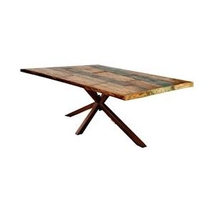 SIT Möbel eettafel in antiek hout, frame in antiek bruin| B 220 x D 100 x H 76 cm |15364-00| Serie TABLE & BENCHES - meerkleurig Multi-materiaal 15364-00