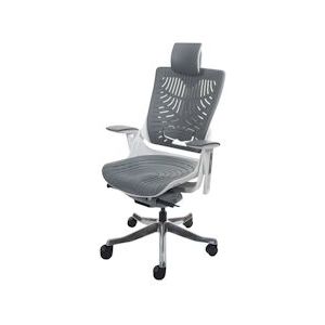 Mendler Bureaustoel MERRYFAIR Wau 2b, bureaustoel draaistoel, harde kuip, ergonomisch ~ grijs - grijs Kunststof 105660