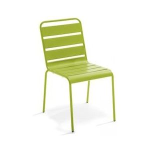 Oviala Business Groene metalen stoel - groen Staal 106473
