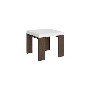 Itamoby Uitschuifbare tafel 90x90/246 cm Roxell Mix Wit essenblad Walnootpoten - 8050598045572