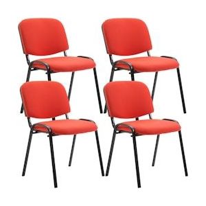 CLP Set van 4 bezoekersstoelen Ken rood - 313007