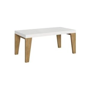 Itamoby Uitschuifbare tafel 90x180/284 cm Naxy Mix Wit essenblad Natuurlijke eiken poten - 8050598046180