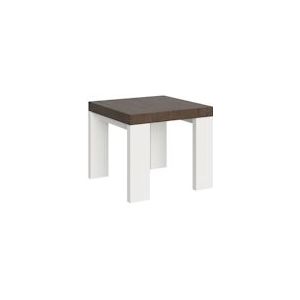 Itamoby Uitschuifbare tafel 90x90/246 cm Roxell Mix Walnoot blad, witte essen poten - 8050598045602