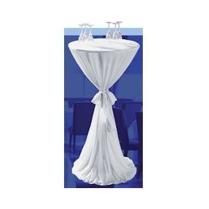 METRO Professional Staantafelhoes Sapphire, Polyester, Ø 62 x 145 cm, met riem, wit - wit Polyester 4337147377259