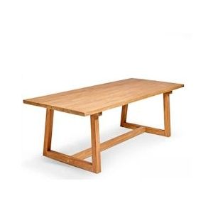 Oviala Business 240 cm tafel in massief teruggewonnen teakhout - bruin 107059