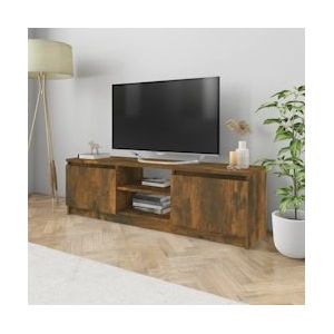 VidaXL Tv-meubel 120x30x35,5 cm - Bewerkt Hout - Gerookt Eikenkleurig
