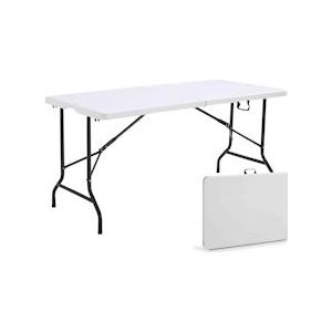 Oviala Business Rekkem rechthoekige HDPE tafel 162 x 71,5 x 71cm Wit - wit Kunststof 101157