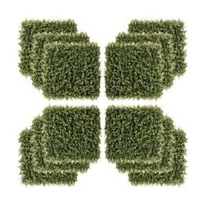 Outsunny Kunstplantenwand 12 Elementen 50 X 50 Cm - groen 8700000302402