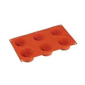 METRO Professional siliconen vormen, muffinbakvormen medium, set van 6 - oranje Siliconen 895503