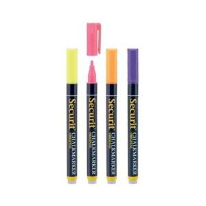 Securit® Originele Krijtstift Set Van 4 In Diverse Kleuren 1-2 mm|0,1 kg - meerkleurig Kunststof BL-SMA100-V4-COL
