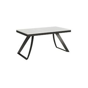 Itamoby Uitschuifbare tafel 90x160/420 cm Proxy Evolution As wit Antraciet Structuur - VE165TAPRXEVO-BF-AN