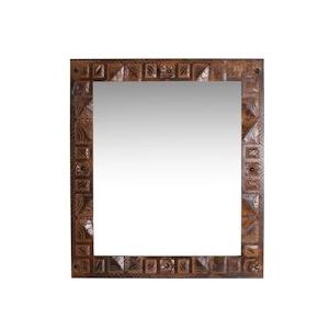 SIT Möbel Wandspiegel | gerecycleerd oud hout | bruin | B 68 x D 8 x H 79 cm | 05190-30 | Serie ALMIRAH - bruin Massief hout 05190-30