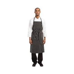 Chef Works Premium geweven schort zwart-wit gestreept - Multi-materiaal B248