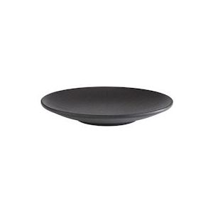 APS bord/diner bord/decoratie bord/melamine bord -NERO-Ø 21 cm, H: 3 cm - zwart Synthetisch materiaal 85063