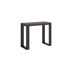 Itamoby Opklapbare console 90x45/90 cm Tecno Libra Walnoot Antraciet Structuur - VE090COLIB550-NC-AN