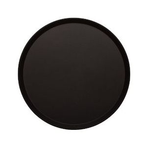 Cambro Treadlite rond antislip glasvezel dienblad zwart 35,5cm - Glas DB003