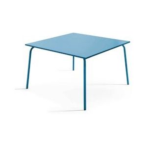 Oviala Business Vierkante terrastafel in Pacifisch blauw metaal - Oviala - blauw Staal 105650