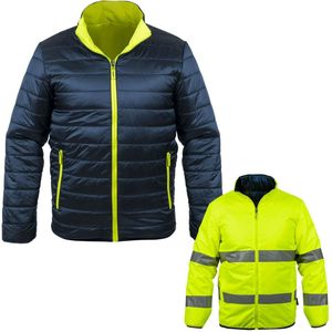 Reversible 2in1 Dual High Visibility Jacket Maat XL VITO - XL geel 5604612738280