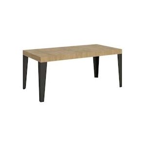Itamoby Uitschuifbare tafel 90x180/440 cm Antraciet Vlam Natuurlijk Eiken structuur - VE180TAFLM440-QN-AN