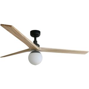 Faro - KLIM L - Plafondventilator - Zwart/Eikenhout - Metaal - DC-Motor