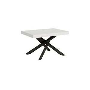 Itamoby Uitschuifbare tafel 90x130/390 cm Volantis Antraciet Witte Asstructuur - VE130TAVLT390-BF-AN