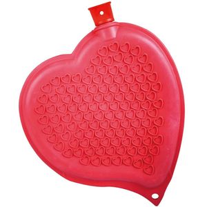 Sänger Warmwaterkruik, hartvorm rood - rood Rubber R81993