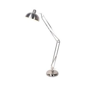 SalesFever Industriële Vloerlamp | 1-licht | Staal | B 34 x D 92 x H 173 cm | Zilver - zilver Metaal 397138