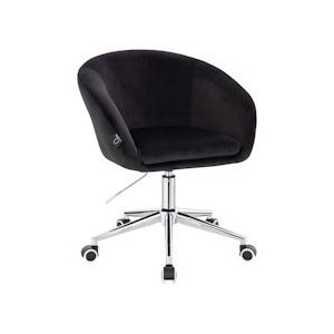 SVITA LOUISA bureaustoel draaistoel bureaustoel in hoogte verstelbaar zwart - zwart Metaal 98310