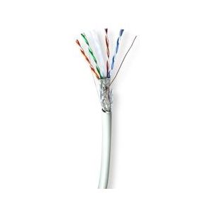 Nedis Netwerk Kabel Rol - CAT6 - Solid - S/FTP - Koper - 100.0 m - Binnenshuis - Rond - LSZH - Grijs - Gift Box - 5412810403714