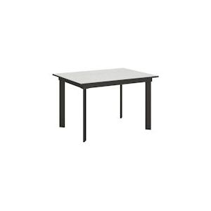 Itamoby Uitschuifbare tafel 90x120/180 cm Cumar Wit Essen Antraciet Structuur - VE120TBCCUMAR-BF-AN