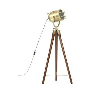 vidaXL Vloerlamp driepoot 97 cm massief mangohout - 286109