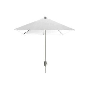 METRO Professional parasol, staal / aluminium / polyester, 2,1 x 1,3 x 2,4 m, met zwengel openingssysteem, wit / platina - wit Multi-materiaal 4337255686281