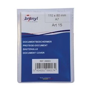 Bronyl U-mapje uit transparante PVC van 180 micron, ft A7, Pak van 20 - 5414202000174