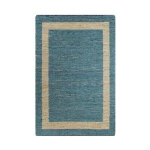 vidaXL Vloerkleed handgemaakt 120x180 cm jute blauw - 133735