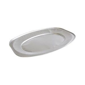 Premium Quality, Schalen ovaal, aluminium 54,5 x 36 x 2,2 cm zilver - zilver Aluminium 8712426302621