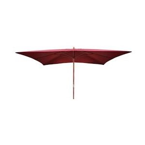 Mendler Parasol Florida, tuinparasol marktparasol, 3x4m polyester/hout 6kg ~ bordeaux - rood Massief hout 65601