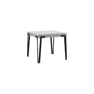 Itamoby Uitschuifbare tafel 90x90/246 cm Rio Fresno Blanco Antraciet structuur - 8050598010662