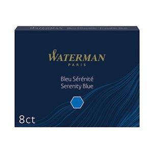 Waterman inktpatronen Standard blauw Florida, pak van 8 stuks - blauw S0110860