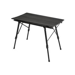 JAWINIO Campingtafel tuintafel klaptafel in hoogte verstelbaar aluminium zwart/zwart - zwart 91610