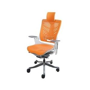Mendler Bureaustoel MERRYFAIR Wau 2b, bureaustoel draaistoel, harde kuip, ergonomisch ~ oranje - oranje Kunststof 105661