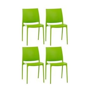 CLP Set van 4 Maya stoelen groen - 325186